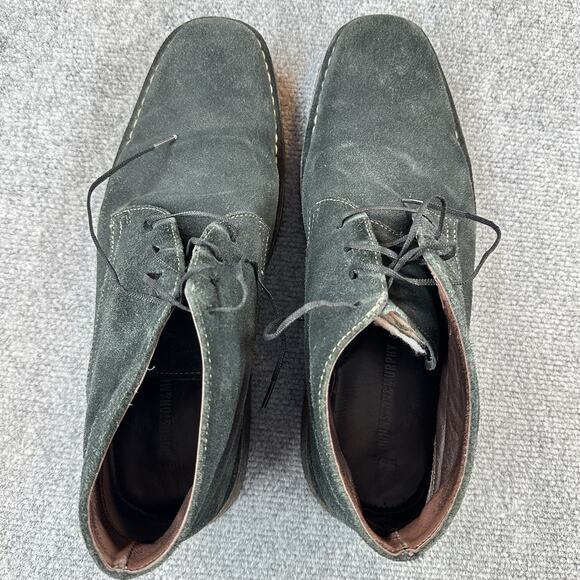 Johnson & Murphy Lambskin Runnell Blue Grey Crepe Sole Chukka Boots Size 13 main image 8